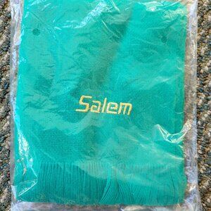 Vintage 90s Salem Cigarettes Promo Scarf New Old Stock 48" Length GREEN T7